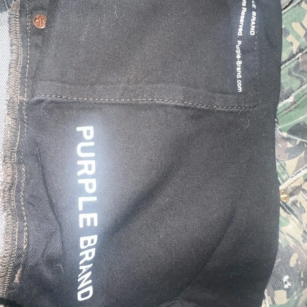 Purple Brand Camo Jeans Men Size 36 Slim Fit Distressed Factory Fade - Picture 6 of 15